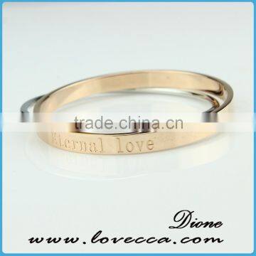 Hot selling personalized stainless steel bracelet jewelry with gold color