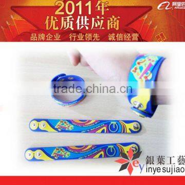 school children soft PVC wrist band bracelet