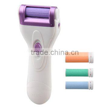 electric callus remover with 4 different color rollers easy to replace/ callus remover pedicure tool