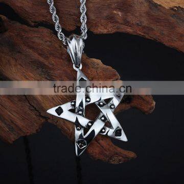 Vintage Jewelry Stainless Steel Fashion Pentagram Pendant photo-3
