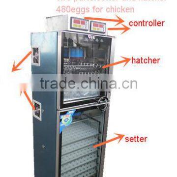 New Modle Egg Incubator/ZH-480 Chicken Egg Incubator With Two Controllers