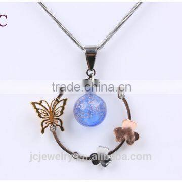 wholesale custom essential oil diffuser flower of life stainless steel pendant