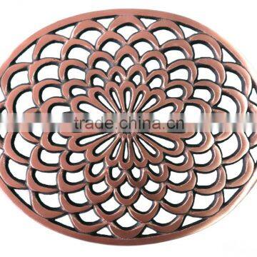 Check Flower Shape Antique Cast Iron Trivets