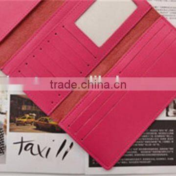 2016 Custom Wonder Wallet Ladies Leather Red Clutch Bifold Purse Wallet photo-3