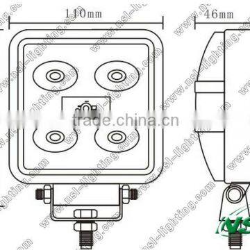Hot Sale Led Work Lights for Truck CE Rohs Approved Mini Truck Accessories IP67 10-30V DC 15w Led Work Light photo-4