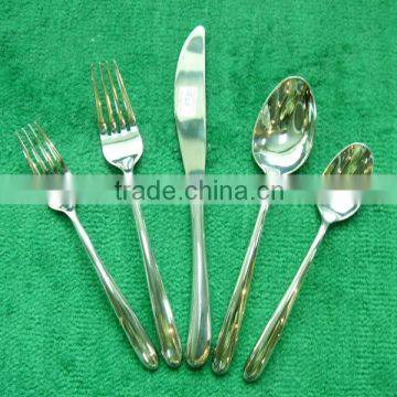 popular high quality 18/10 stainless steel forged dinnerware set