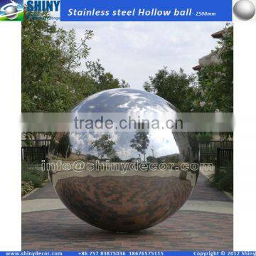 2500mm large mirror stainless steel hollow ball