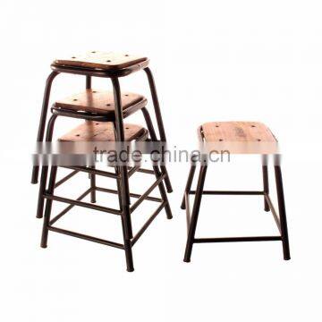 Industrial vintage bar stool,antique wood iron bar stools,