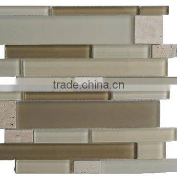 Strip kichen tile ,stone glass mosaic tile