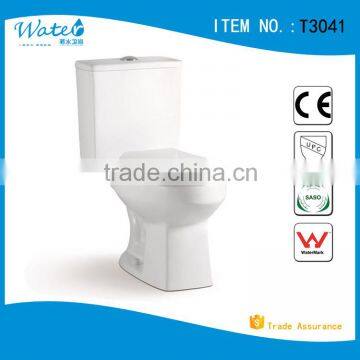 T3041 Bathroom ceramic two piece siphonic flush toilet bowl