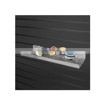 Acrylic Slatwall Display Shelf with Lip