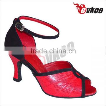 Red popular fashion good quality leather sole character dance shoe