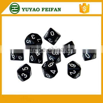 special 8 sided plastic transparent poker game dice in bulk