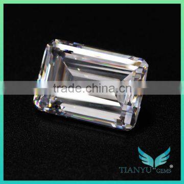 Wholesale 7*9mm 2ct super white colorless emerald cut china synthetic moissanite diamond for ring