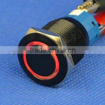 QN19-C1 19mm 12V Red Led black Push Button Angel Eye Metal Momentary car Switch