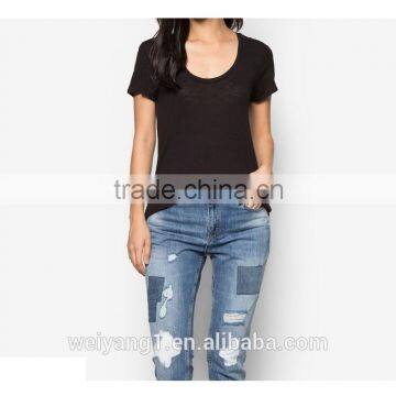 Flecked Cotton-Blend T-Shirt Woman Summer Cool T Shirt photo-4