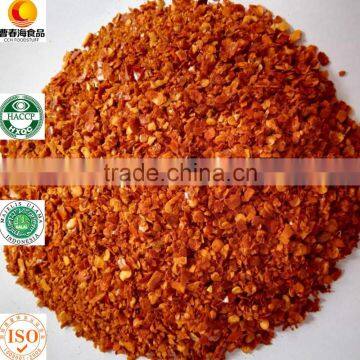 China Top 8 Manufacturer Exporter New Crop High Quality Seedless Crushed Chilli, Chilli Granules for UK,Israel,Malaysia market