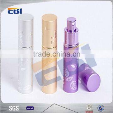 X in2016 hot sale aluminum perfume bottles with crown cap