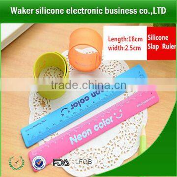 silicone slap bracelet,silicone slap wristband ruler