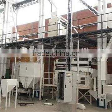 Farm seed grain cleaning processing plant