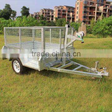 Single Axle Winch Tipping Cage Trailer