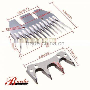 Curving sheep clipper blades