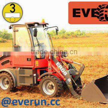 Neue Model Everun ER08 1.0 Tonne agricultural Farm/Land Machine Mini Radlader/Hoflader/Wheel Loader mit CE/Euro 3