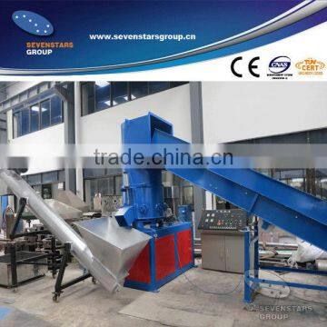 Plastic film agglomerator with screw loader