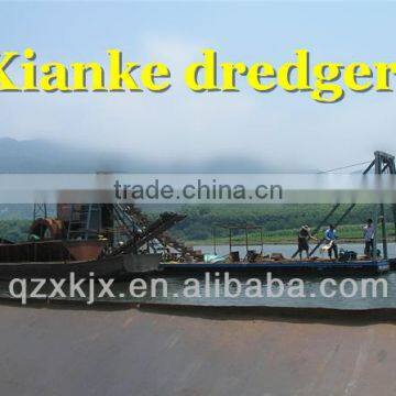 New Bucket Chain Excavating Gold Dredger / Small Sand Mining Gold Dredger