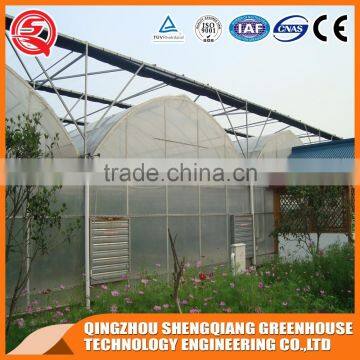 China PE film inflatable greenhouse tunnel steel frame for vegetable