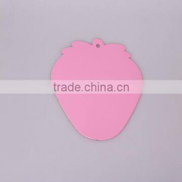 Home Used Strawberry Shaped Soft EVA Material Non-toxic Three Solid Fresh Color High Toughness High Desity Cup Coaster Board photo-3