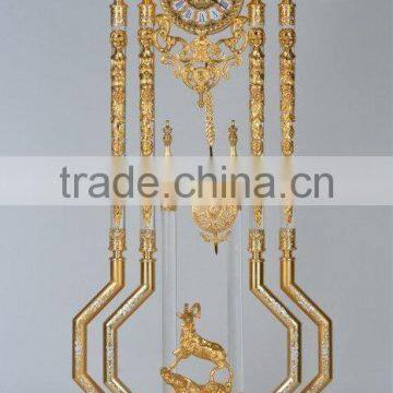 French Antique Gilded Bronze Clock With Marble Stand photo-2