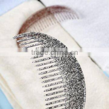 Morden Moon Design Plastic Hair Comb With Crystals Point Hair Brushes photo-3