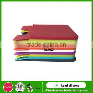 2017 High Quality Custom Logo Silicone Mobile Phone Card Holder,3M Sticker Silicone Card Holder