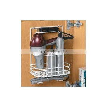 PE Coating White Hair Care Rack For Hair Drier and Hair Products