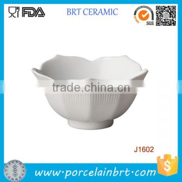 Beautiful Blank White Porcelain Lotus Bowl