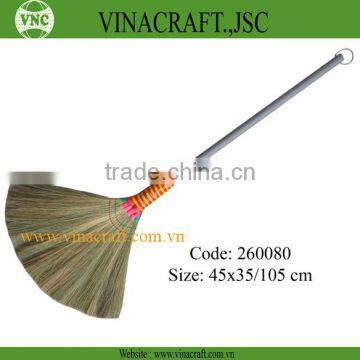 Fashion grass broom with plastic handle