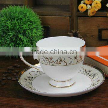 customized decal porcelain ceramic coffee cups and saucers set