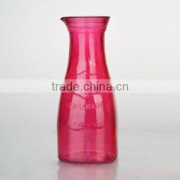 0.5L Color Painted Glass Milk Bottle, Water Carafe photo-3