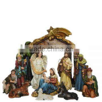 8 Inch Resin Wood Grain Copy Religious Craft China Nativity Set photo-4