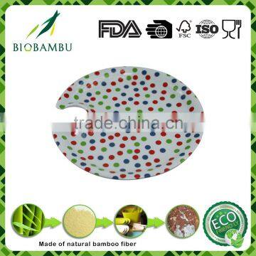 Quality assurance Cheap bamboo fiber plate /bamboo snack plate