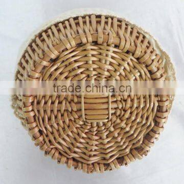 High Quality Woven Willow Round Bread Basket With Handles photo-6