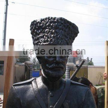 Copper&bronze solider head statue