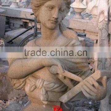 stone custom girl bust statue