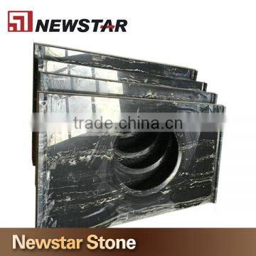 Newstar Silver Dragon Black Marble for Luxury Commercial Bathroom Vanity Top photo-2