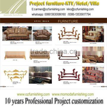 HM14 Traditional Fabric Living Room Sofas and Malaysia Wood Sofa Sets Furniture photo-4