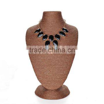 Dark Coffee Colour Rope Jewelry Display for Necklace photo-2