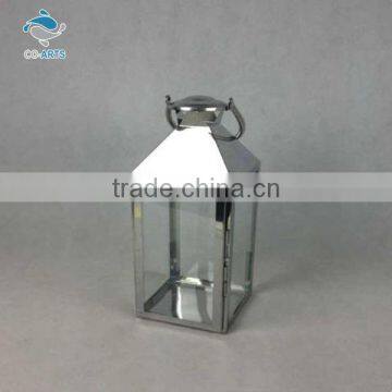 2015 Newest windproof stainless steel small silver lantern