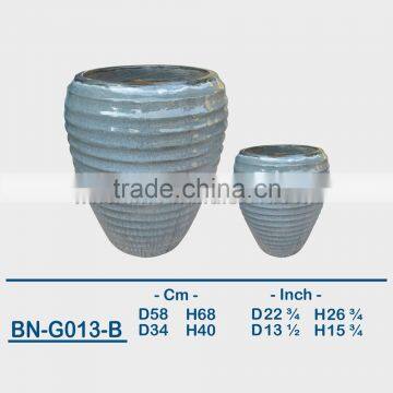 GLAZED CERAMIC OUTDOOR POT BN-G013 photo-2