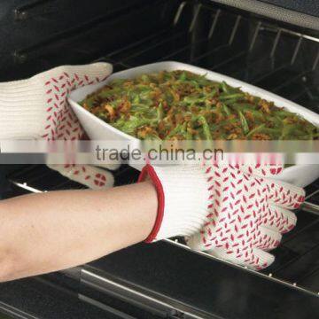 100% fire proof High temperature Heat resistant glove for Kitchen pot holder or Oven or Backyard BBQ